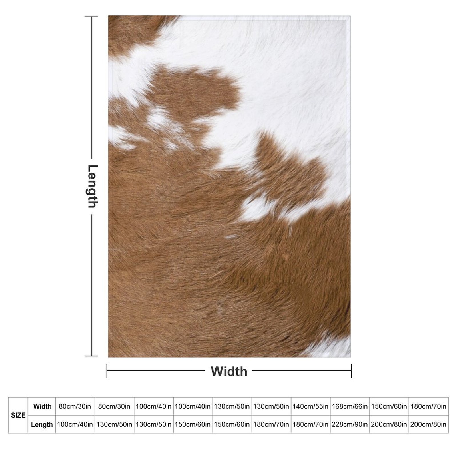 Cow Hide Brown & White Throw B - Anime Cosplay Idea review and price